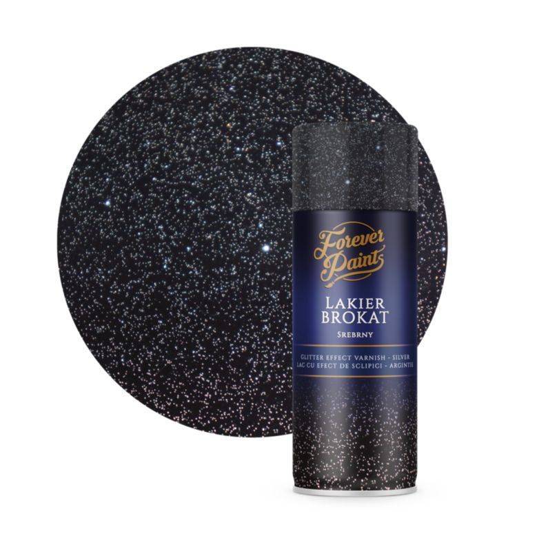 Spray Forever Paints brokat srebrny 400 ml