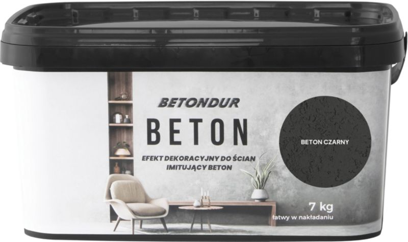 Beton do ścian Betondur czarny 7 kg