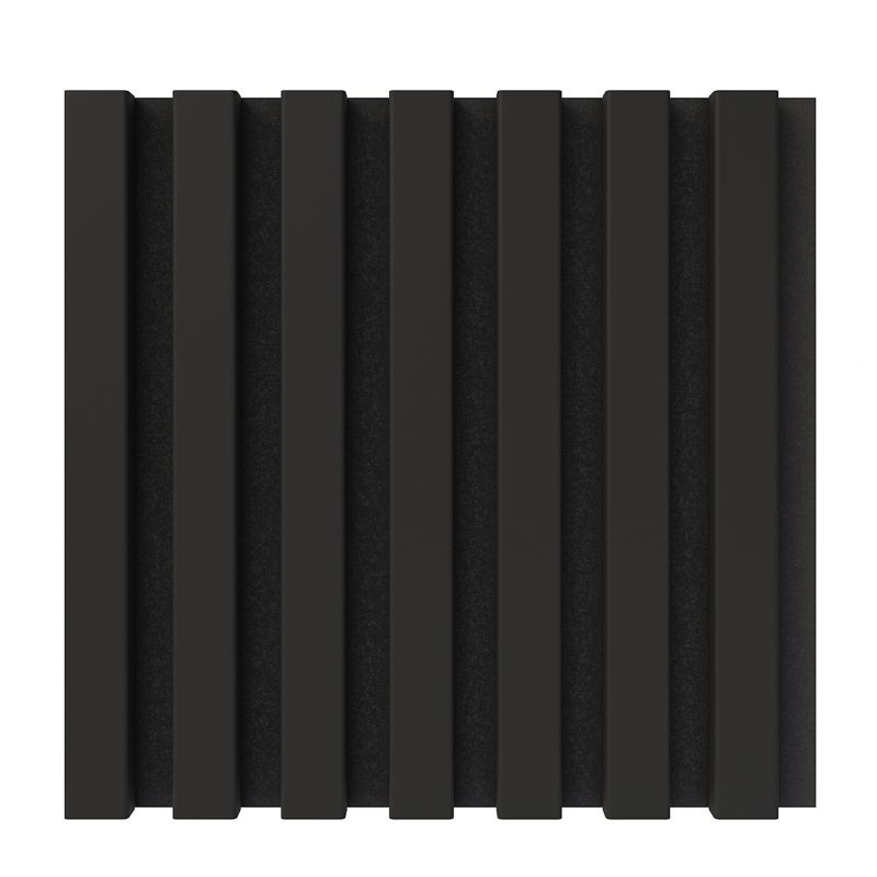 Panel lamelowy ścienny mini z filcem Vertical Line MDF 30 x 30 cm czarny / czarny uni