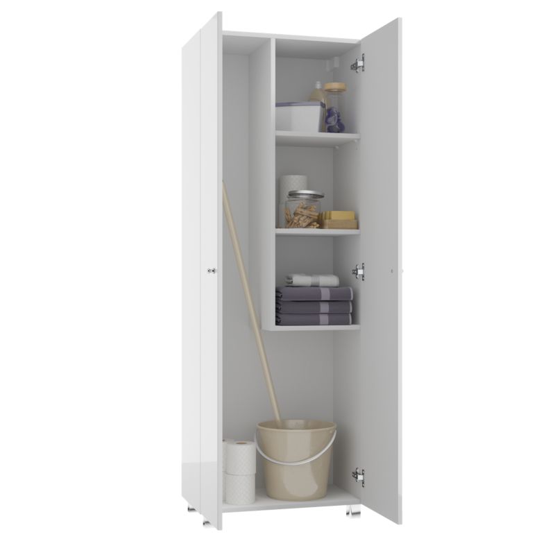 Słupek łazienkowy Pat 60 cm biały połysk