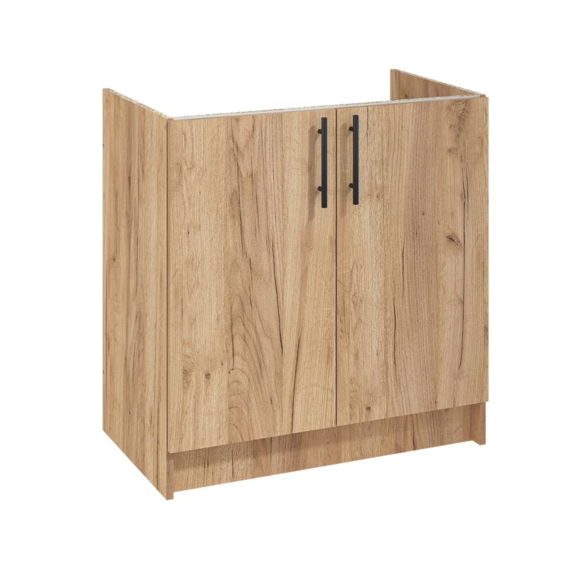 Szafka pod zlewozmywak Luna 80 cm 2-drzwiowa złoty dąb