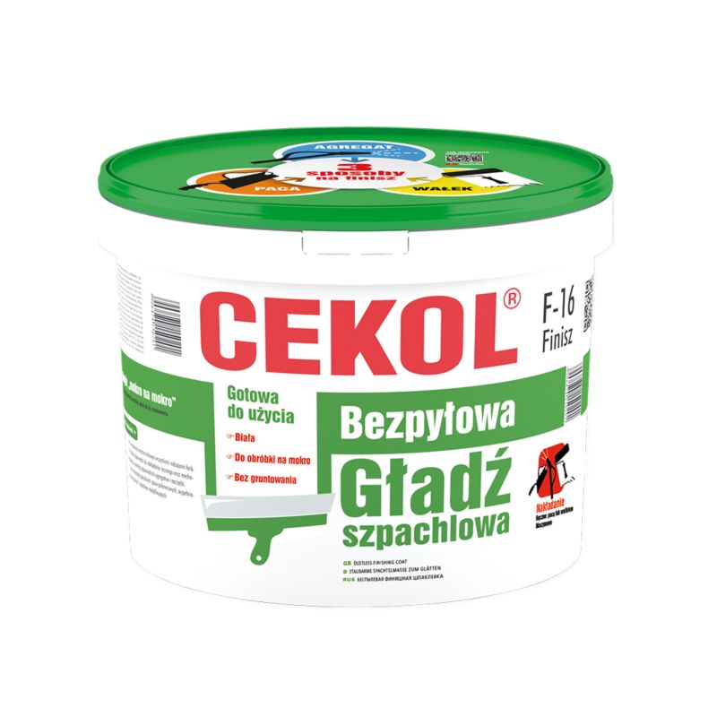 Cekol Bezpyłowa gładź szpachlowa F-16 Finisz 5 kg