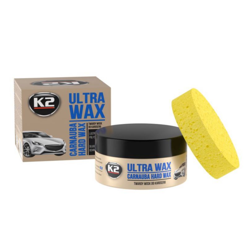 K2 ULTRA WAX TWARDY WOSK DO NABŁYSZCZANIA I OCHRONY LAKIERU CARNAUBA 250G