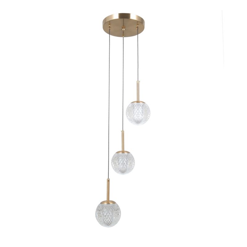 Lampa wisząca Italux Padri 3 x G9 złota