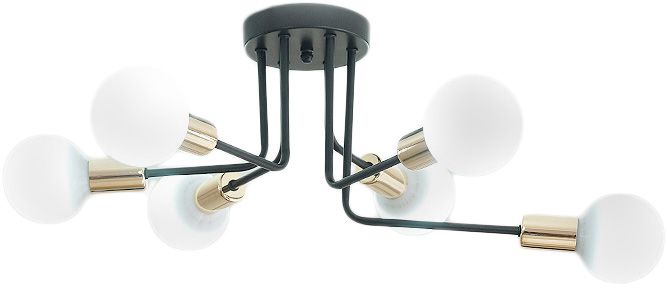 Zwis Spill 6 x 60 W E27 czarny
