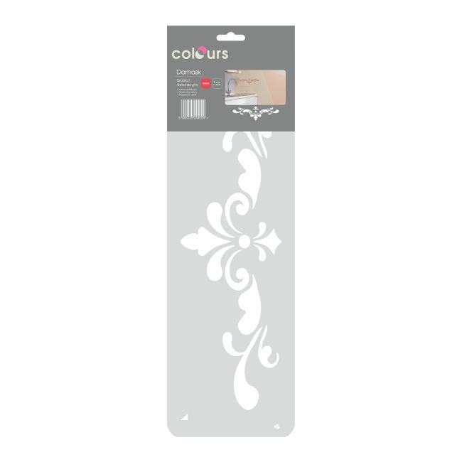 Szablon border Colours damask 136