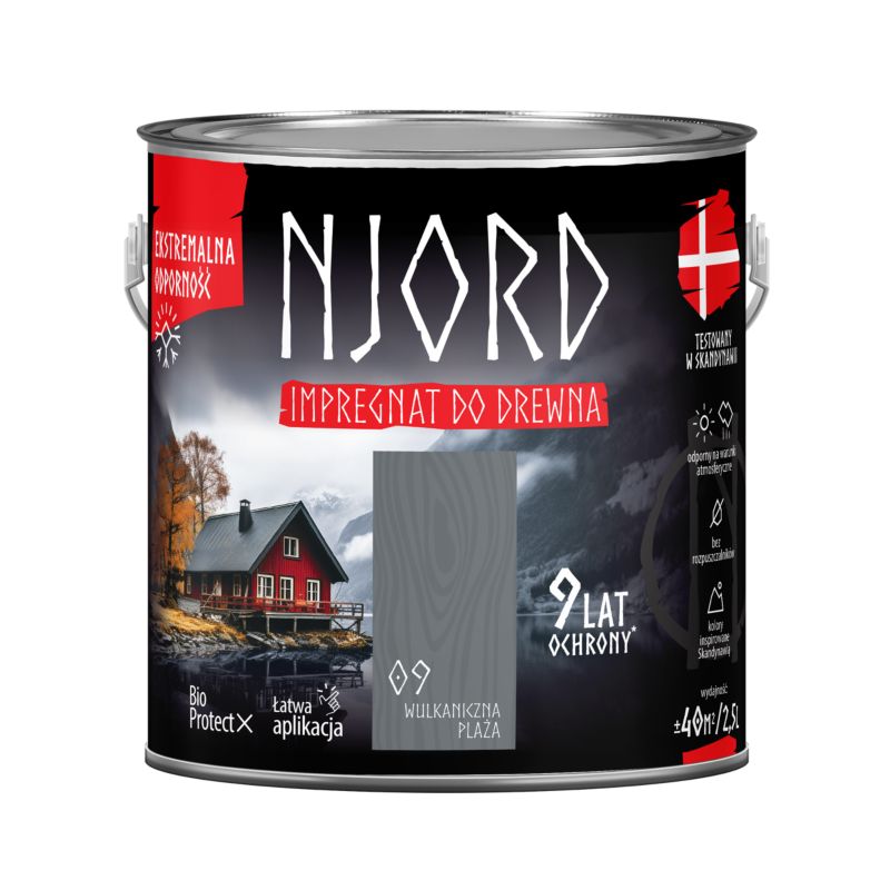 Impregnat do drewna Njord wulkaniczna plaża 2,5 l