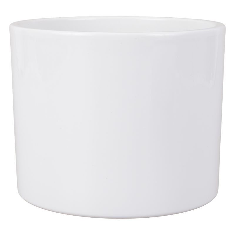 Osłonka Ceramik walec 28 cm biały gładki