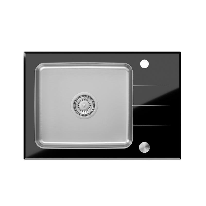 Zlewozmywak szklany Quadron Glasso 116 czarny