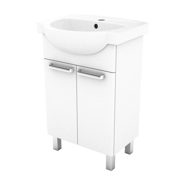 Szafka z umywalką Koło Freja 55 cm biała