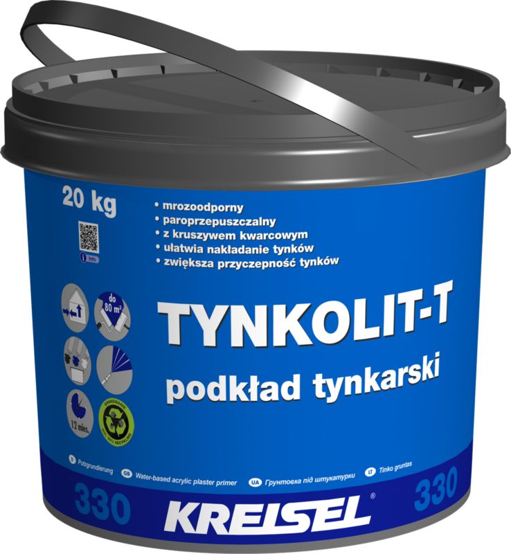 Grunt pod tynki Kreisel Tynkolit-T 330 biały 20 kg
