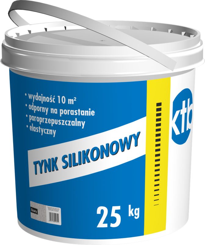 Tynk silikonowy KTB 1,5 mm 25 kg szary
