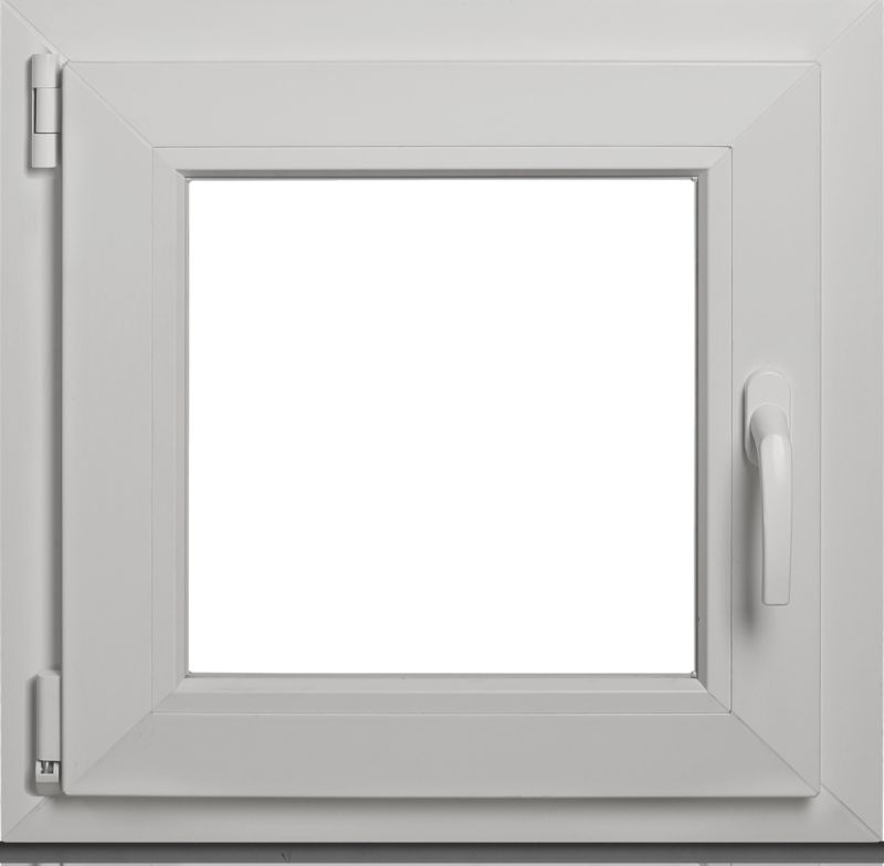 Okno PCV rozwierno-uchylne dwuszybowe 565 x 535 mm lewe antracyt