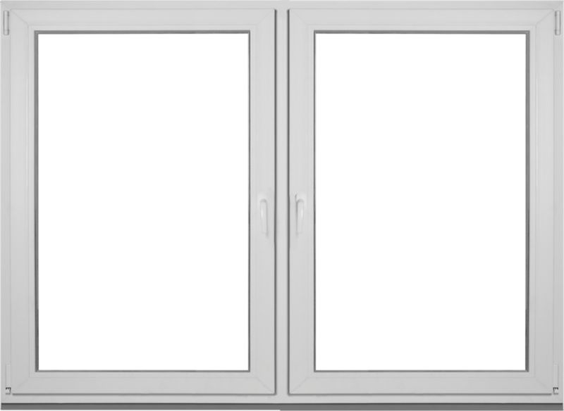 Okno PCV rozwierne + rozwierno-uchylne dwuszybowe 1465 x 1135 mm symetryczne białe