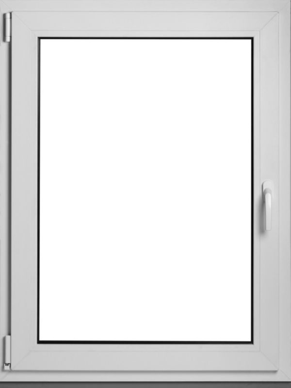 Okno PCV rozwierno-uchylne trzyszybowe 865 x 1135 mm lewe białe