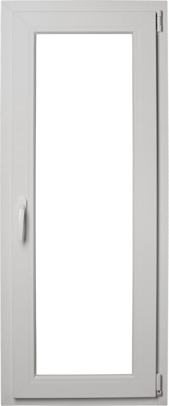 Okno PCV rozwierno-uchylne trzyszybowe 565 x 1435 mm prawe antracyt