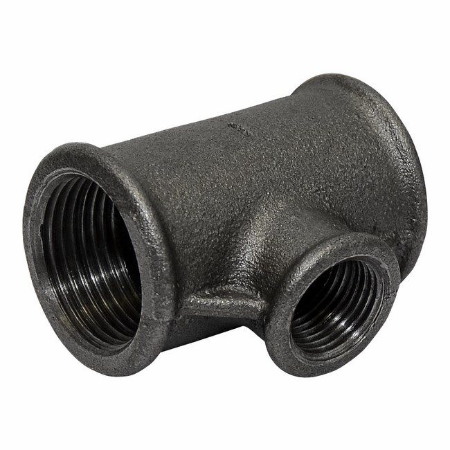 Trójnik nakrętny 1" x 1/2" czarny