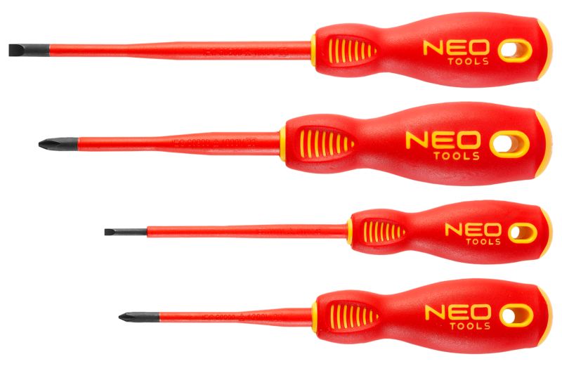 Zestaw wkrętaków izolowanych Neo Tools VDE Slim 4 sztuki