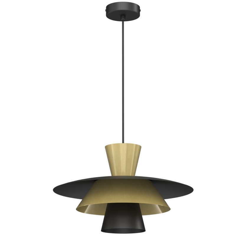 Lampa wisząca Luminex Plato 1 x E27 czarno złota