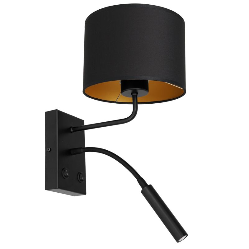 Kinkiet Luminex Arden G9 + E27 czarno złoty