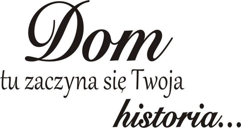 Naklejka Dom 100 x 45 cm czarna