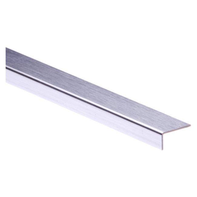 Kątownik Cezar PCV 20 x 10 x 1,1 mm 2 m srebro szczotkowane