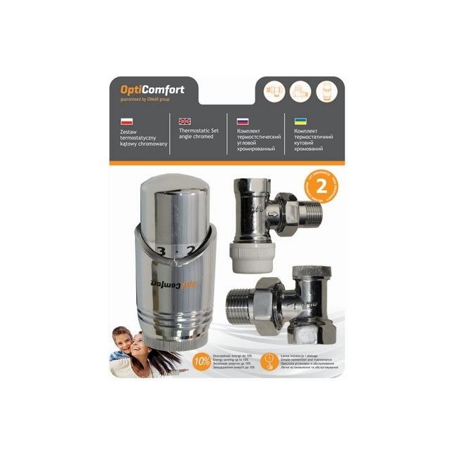 Zestaw termostatyczny Idmar kątowy chrom