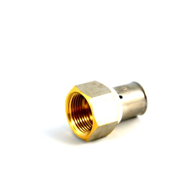 Złączka prosta zaprasowywana Idmar Group gwint wewnętrzny 1/2" x 20 x 2 mm