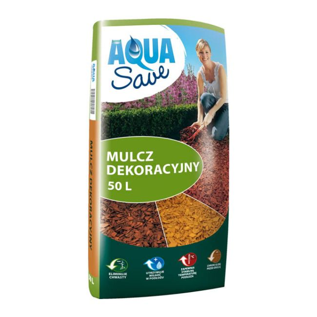 Zrębki dekoracyjne Aqua Save brązowe 50 l