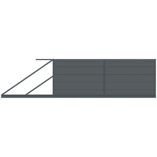Brama przesuwna Polbram Steel Group Nebraska 400 x 150 cm lewa