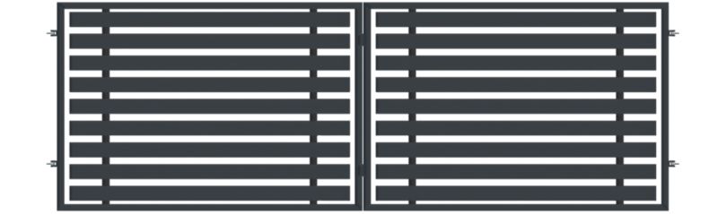 Brama Polbram Steel Group Floryda 5 x 1,5 m stal ocynk RAL 7016 struktura