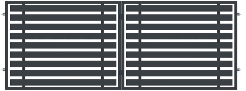 Brama Polbram Steel Group Floryda 3,5 x 1,5 m stal ocynk RAL 7016 struktura