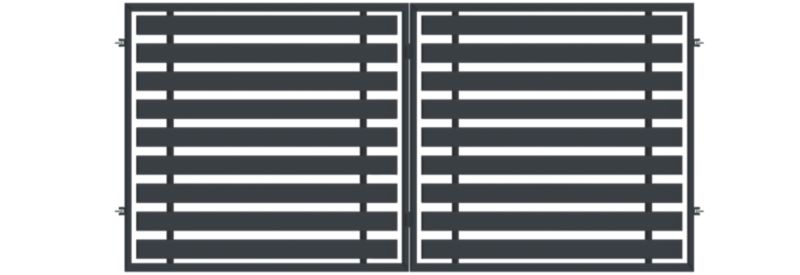 Brama Polbram Steel Group Floryda 3 x 1,5 m stal ocynk RAL 7016 struktura