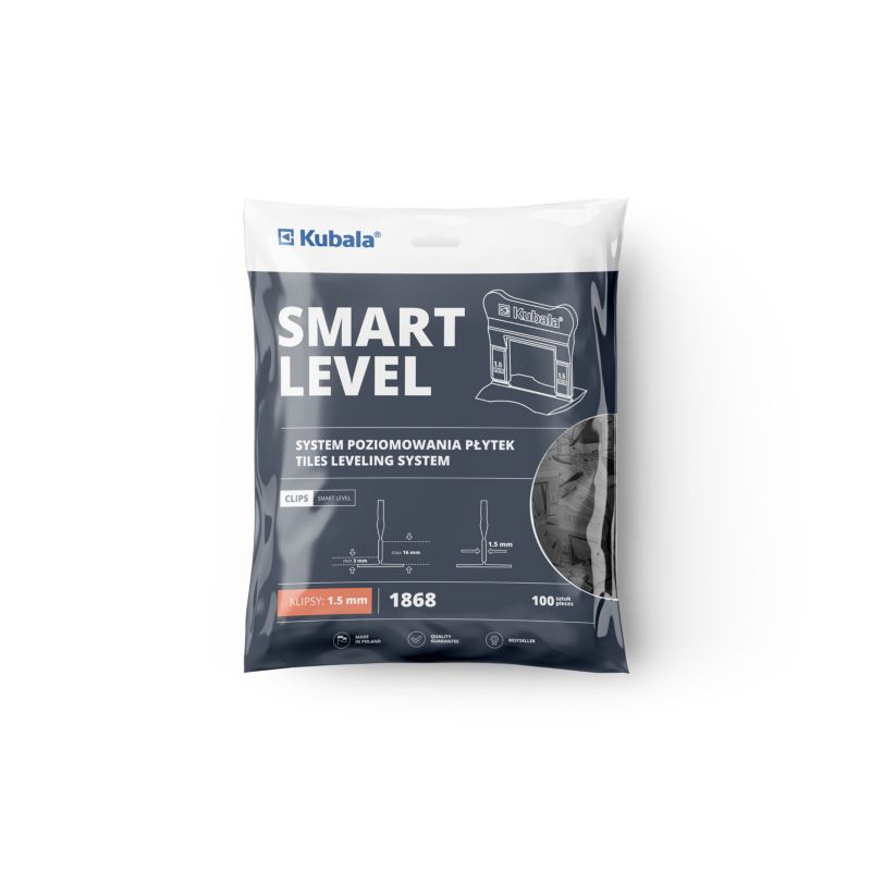 Klipsy Kubala Smart Level 1,5 mm paczka 100 sztuk