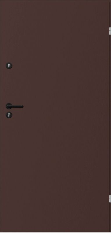 Drzwi uniwersalne Uran 90 prawe z 2 zamkami brązowe