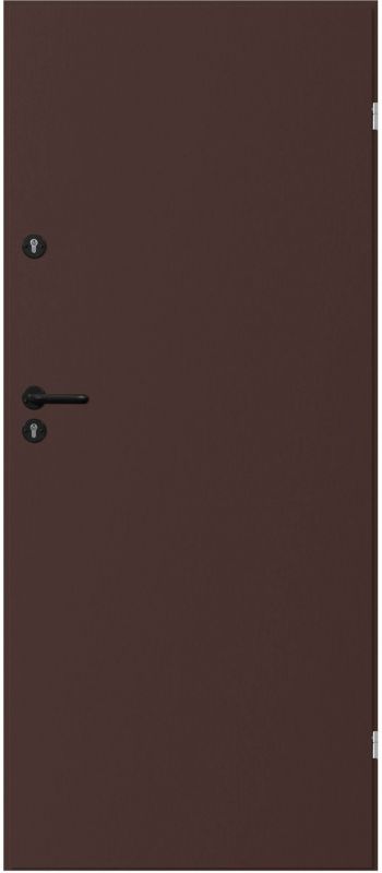 Drzwi uniwersalne Uran 80 prawe z 2 zamkami brązowe