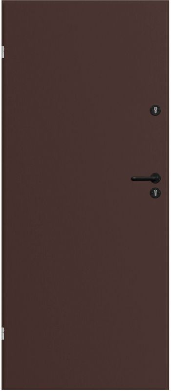 Drzwi uniwersalne Uran 80 lewe z 2 zamkami brązowe