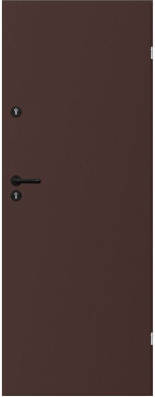 Drzwi uniwersalne Uran 70 prawe z 2 zamkami brązowe