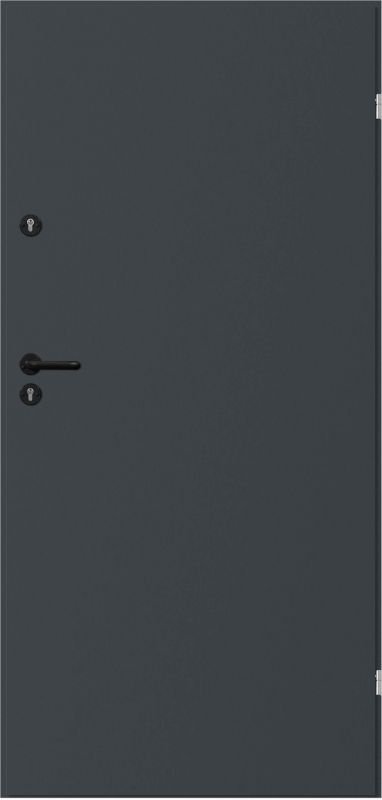 Drzwi uniwersalne Uran 90 prawe z 2 zamkami antracyt