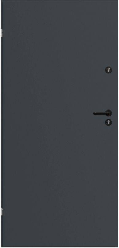 Drzwi uniwersalne Uran 90 lewe z 2 zamkami antracyt