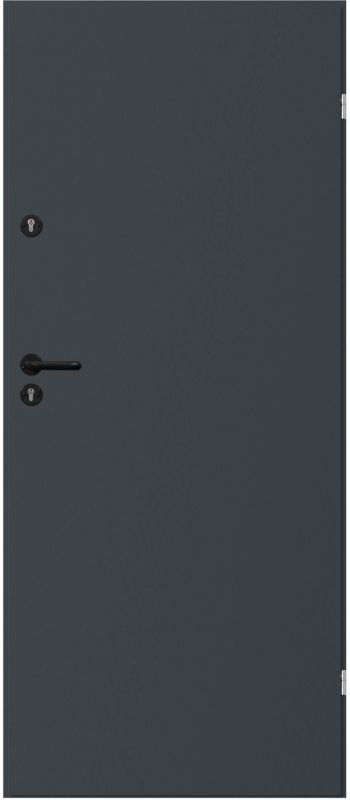 Drzwi uniwersalne Uran 80 prawe z 2 zamkami antracyt