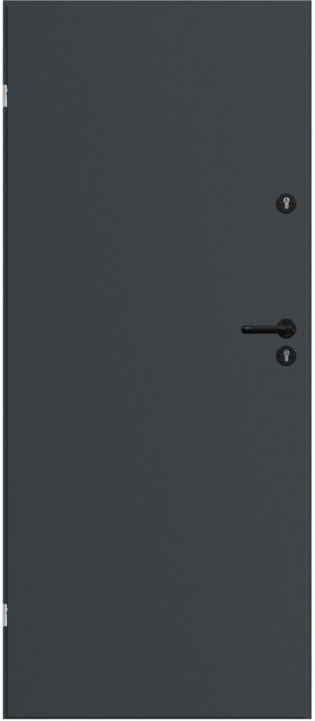Drzwi uniwersalne Uran 80 lewe z 2 zamkami antracyt