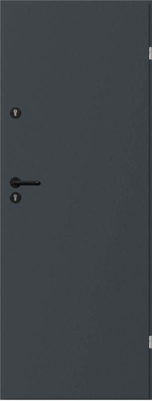 Drzwi uniwersalne Uran 70 prawe z 2 zamkami antracyt