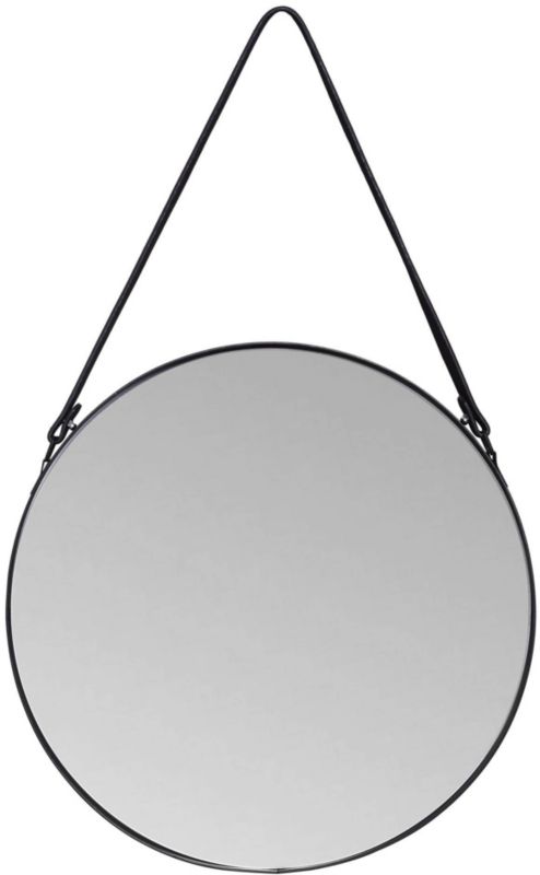 Lustro okrągłe Splendid Perito 80 cm czarne