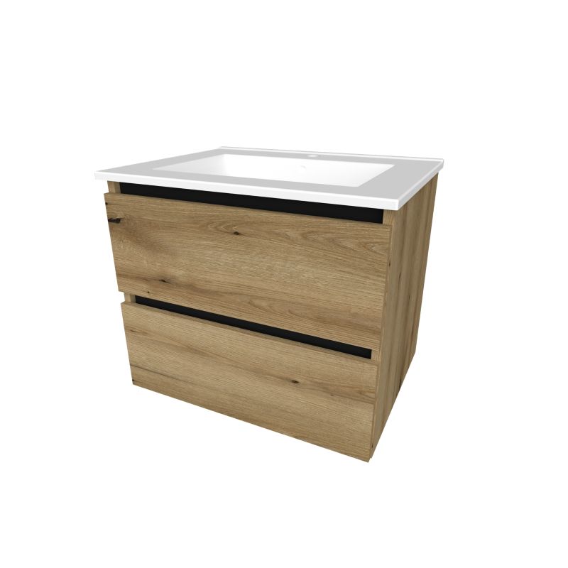 Szafka pod umywalkę Mirano Grafia wisząca 60 cm dąb