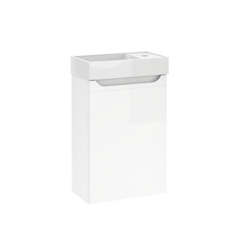 Szafka z umywalką Mirano Rdiante 40 cm wisząca biała