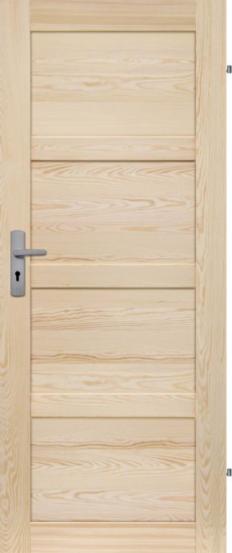 Drzwi wewnętrzne drewniane pełne Connemara 80 prawe sosna bezsęczna