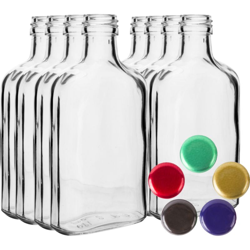 Butelka na nalewki z zakrętką 100 ml 8 szt.