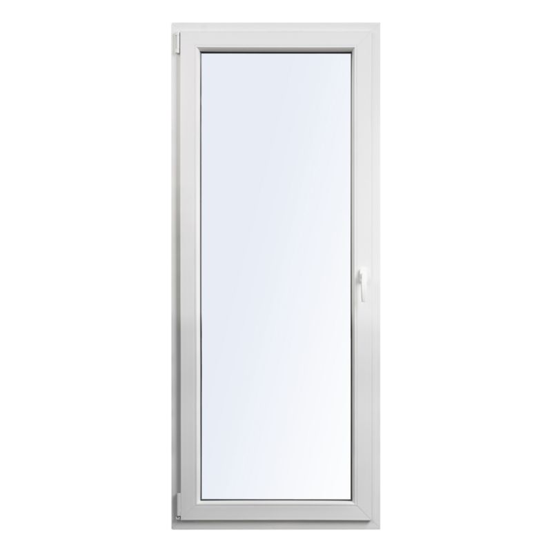 Okno PCV rozwierno-uchylne dwuszybowe 865 x 2095 mm lewe białe/antracyt