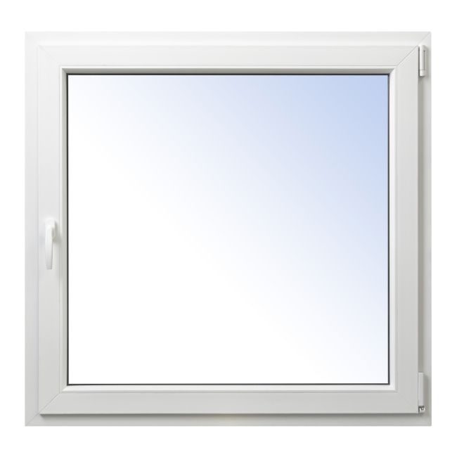 Okno PCV rozwierno-uchylne dwuszybowe Rehau 1065 x 1035 mm prawe białe